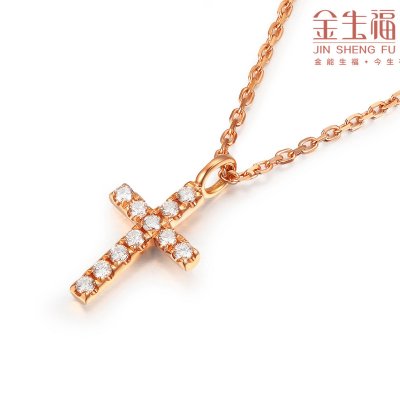 信仰-金750钻石项链