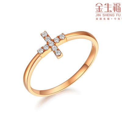 信仰-金750钻石戒指  